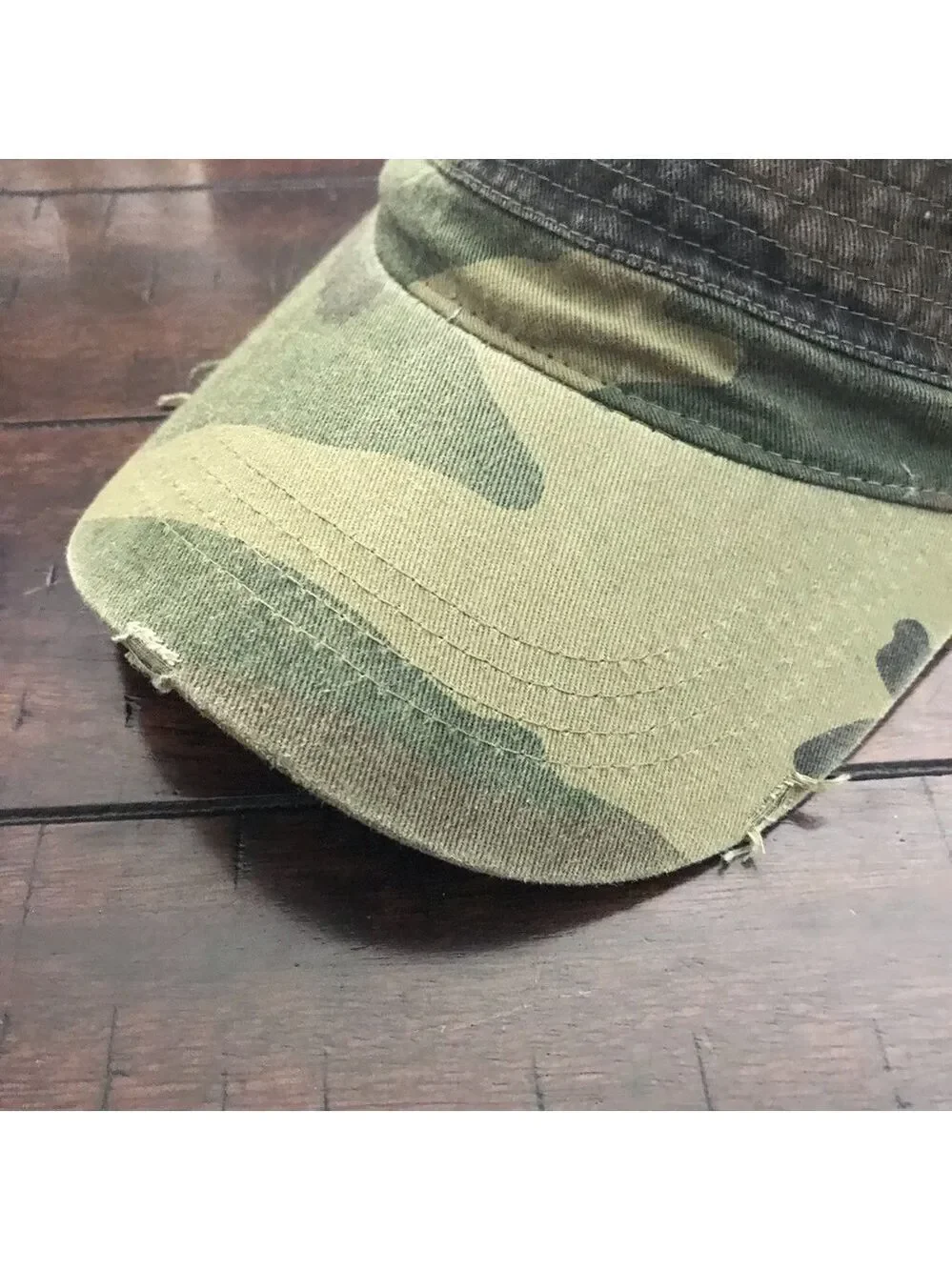 𝅺Madden NYC distressed camouflage cadet baseball cap